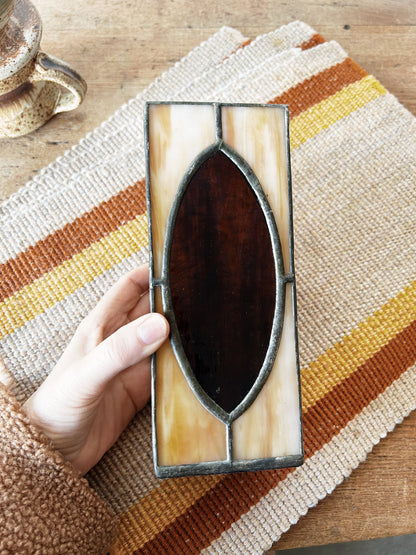 Vintage Stained Glass Luminary