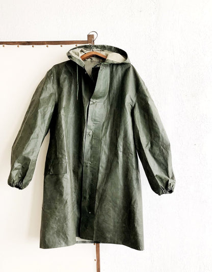 Vintage Olive Drab Raincoat