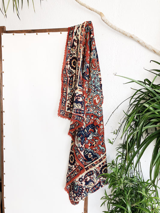 Vintage French Wool Scarf