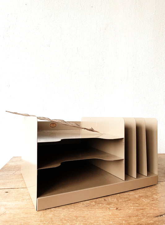 Mid Century Industrial File Desk Organizer