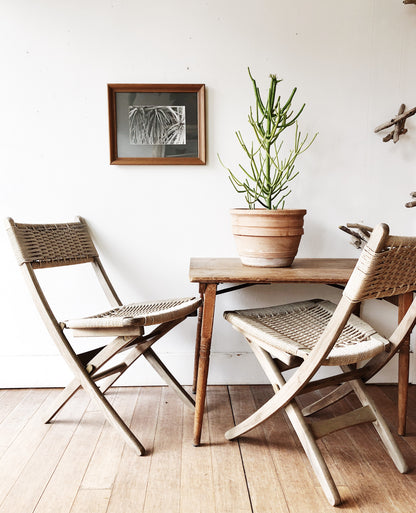 Vintage Folding Rope Chair