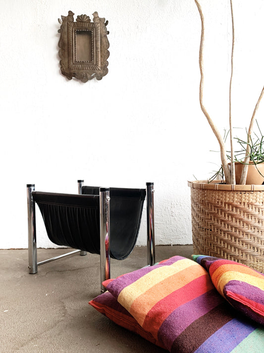 Vintage Chrome and Vinyl Magazine / Log Holder