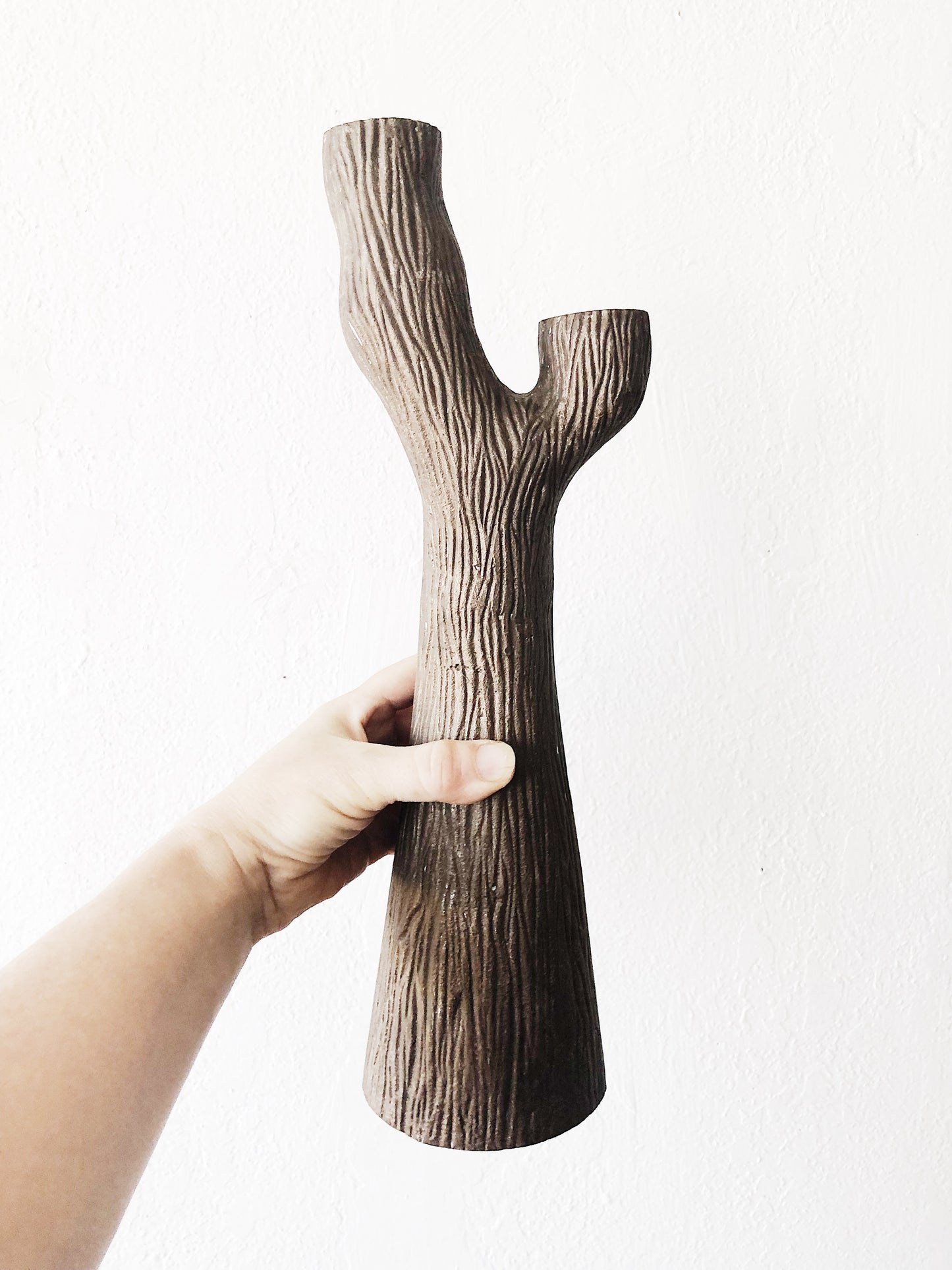 Vintage Faux Bois Vase