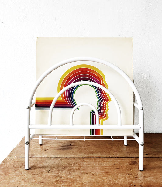 Vintage Metal Record Rack
