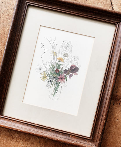 Vintage Mary Lou Goertzen Botanical Print