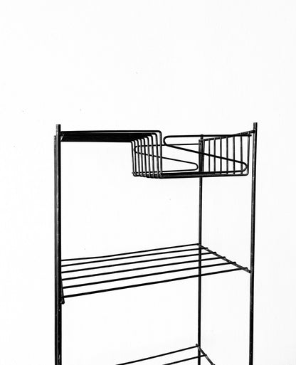 Vintage Mid Century Black Wire Stand