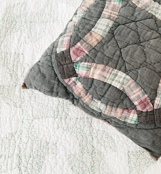 Vintage Quilted Cotton Pillow