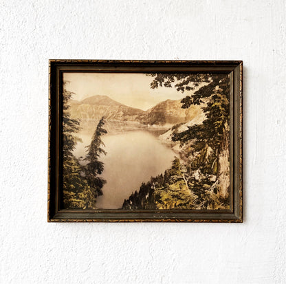 Antique Hand Tinted Landscape Photograph