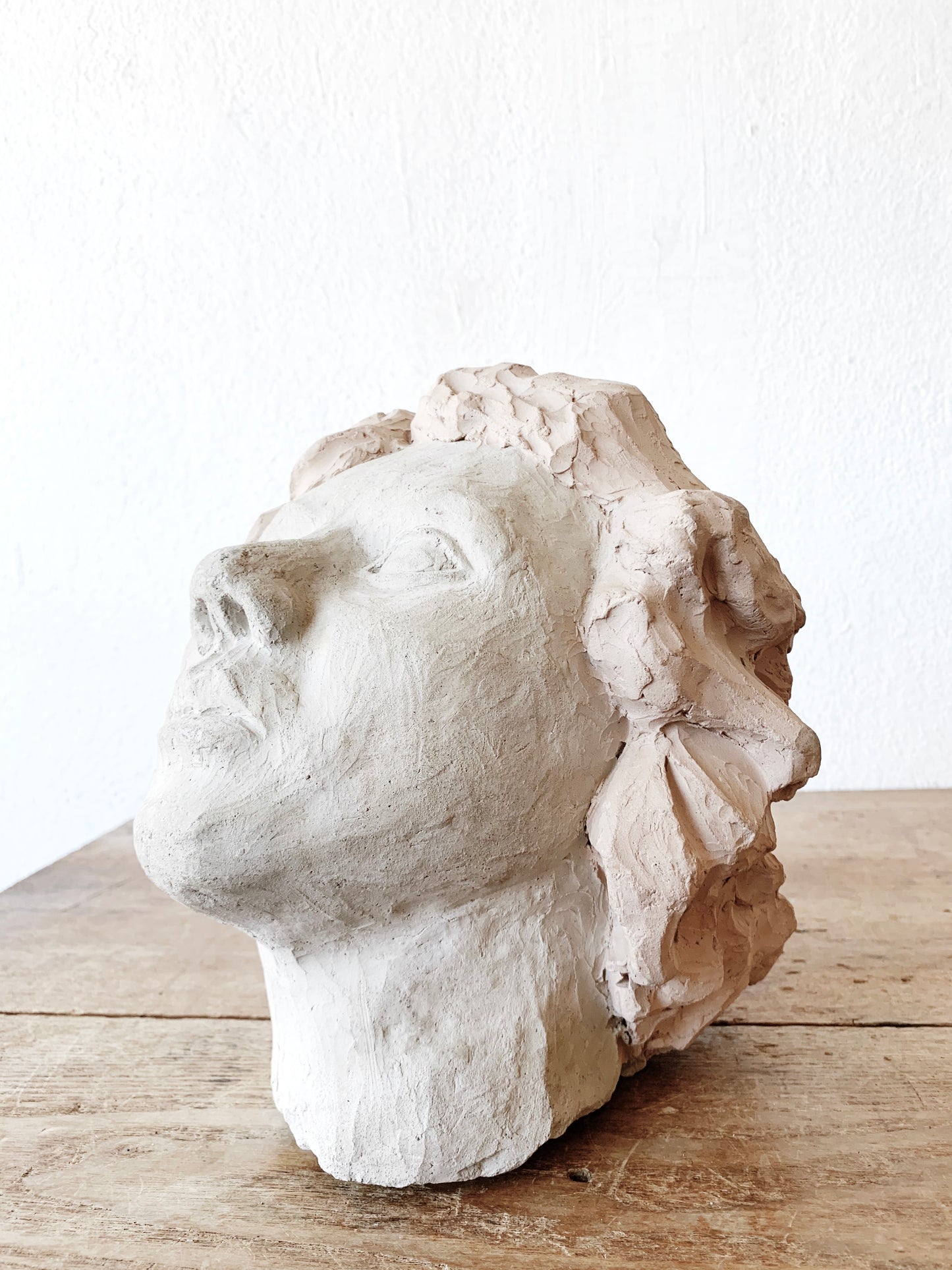 Large Vintage Original Clay Sculpture