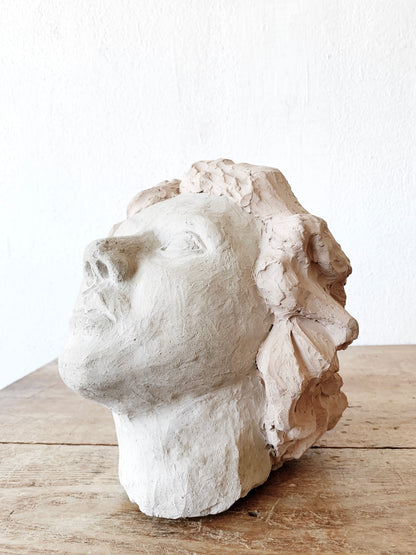 Large Vintage Original Clay Sculpture