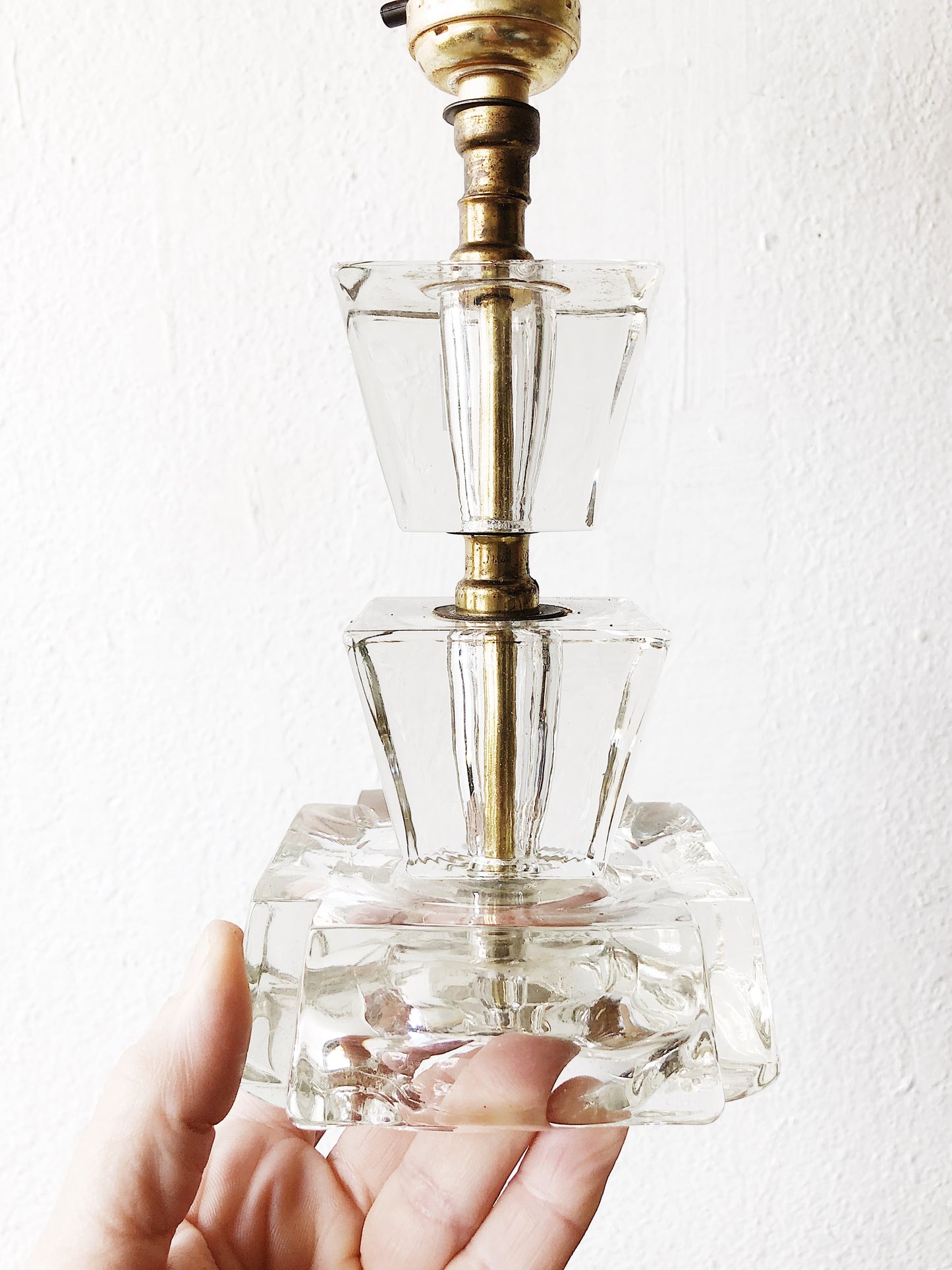 Deco Era Block Glass Lamp