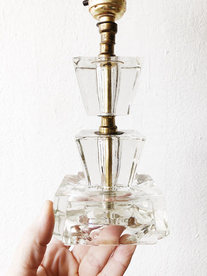 Deco Era Block Glass Lamp