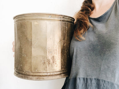 Large Brass Plant Pot