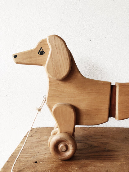 Vintage Dachshund Pull Toy