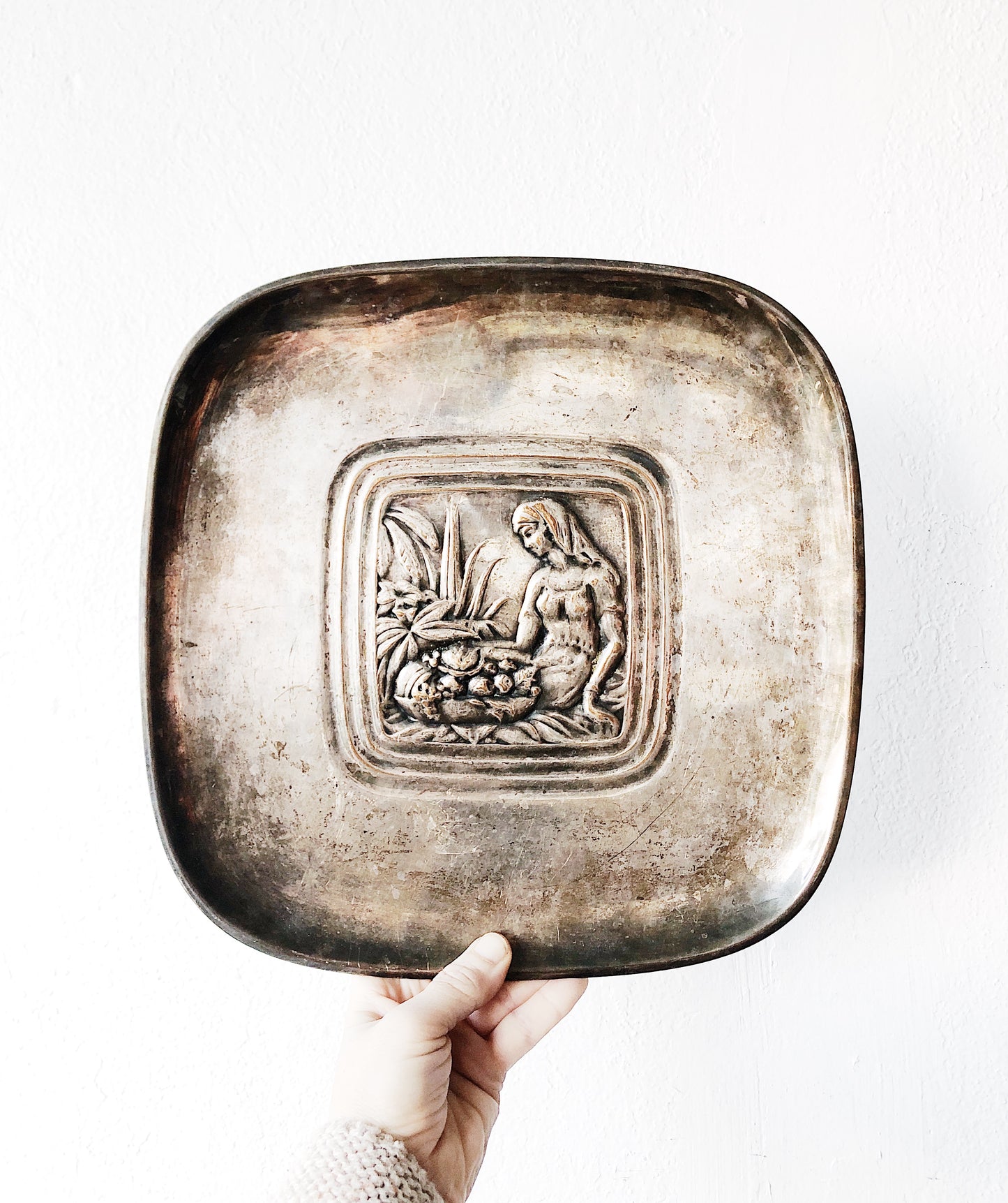 Vintage Art Deco Silverplated Tray