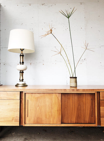 Vintage Gunlocke Solid Walnut Credenza