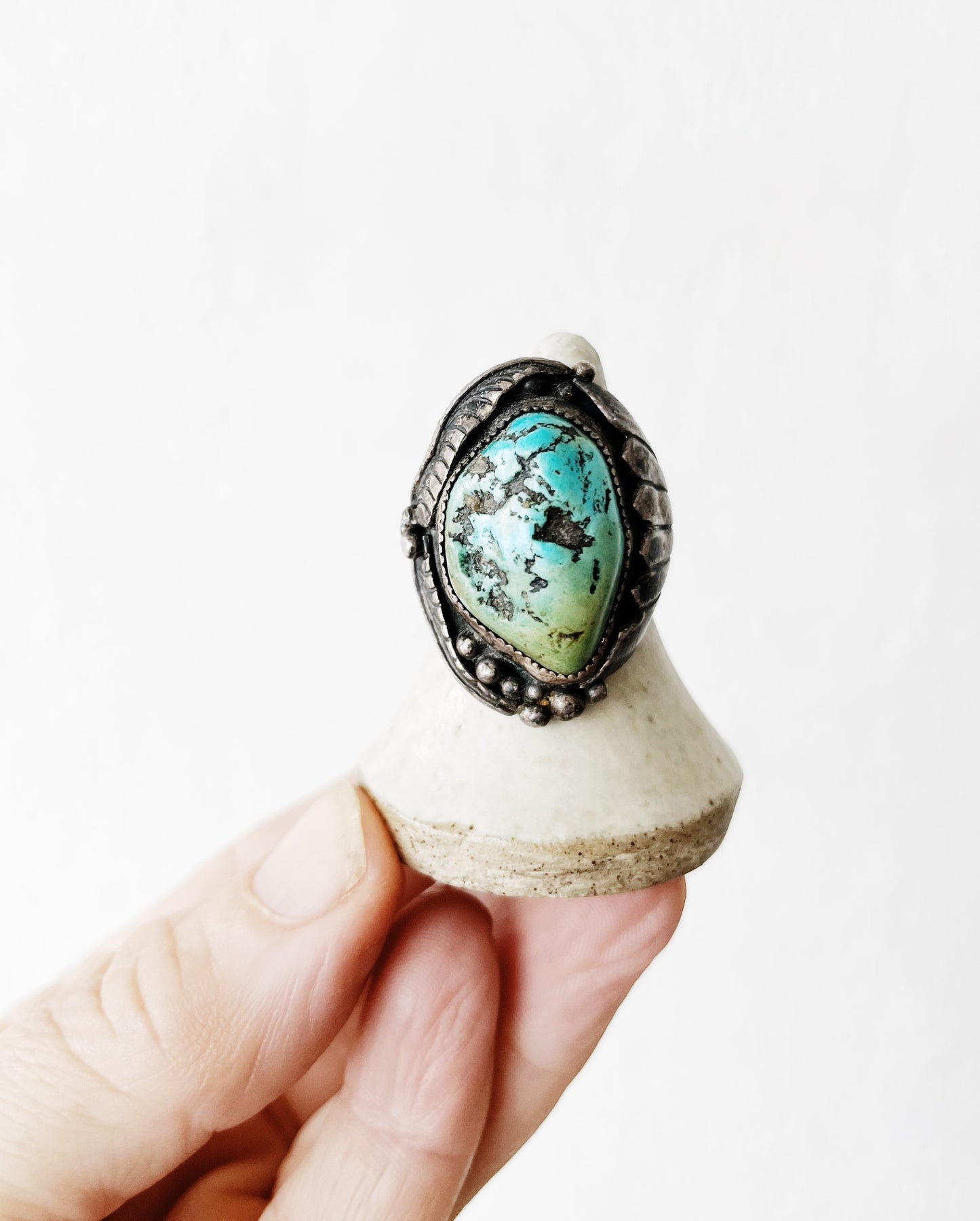 RESERVED Vintage Frank Guerro Turquoise Ring