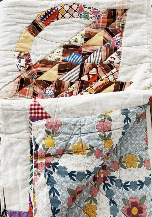 Vintage Handmade Cotton Quilt