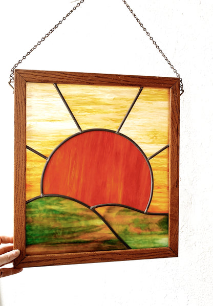 Hanging Stained Glass Art Panel