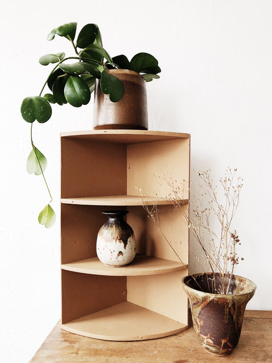 Vintage Wood Corner Shelf
