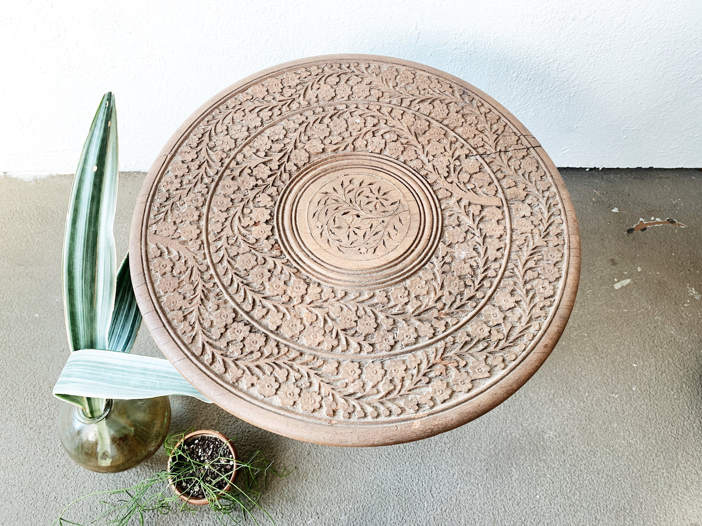 Vintage Cutout Wood Folding Table