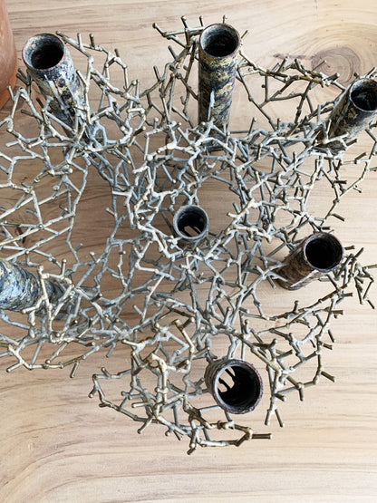 Mid Century Brutalist Candelabra