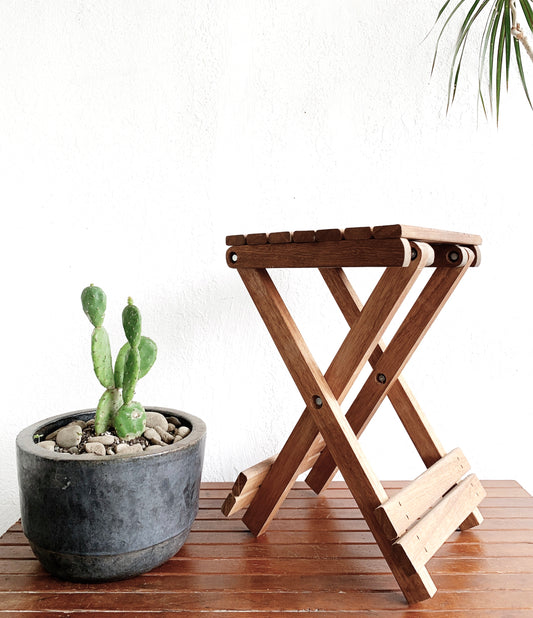 Folding Wood Stool / Table