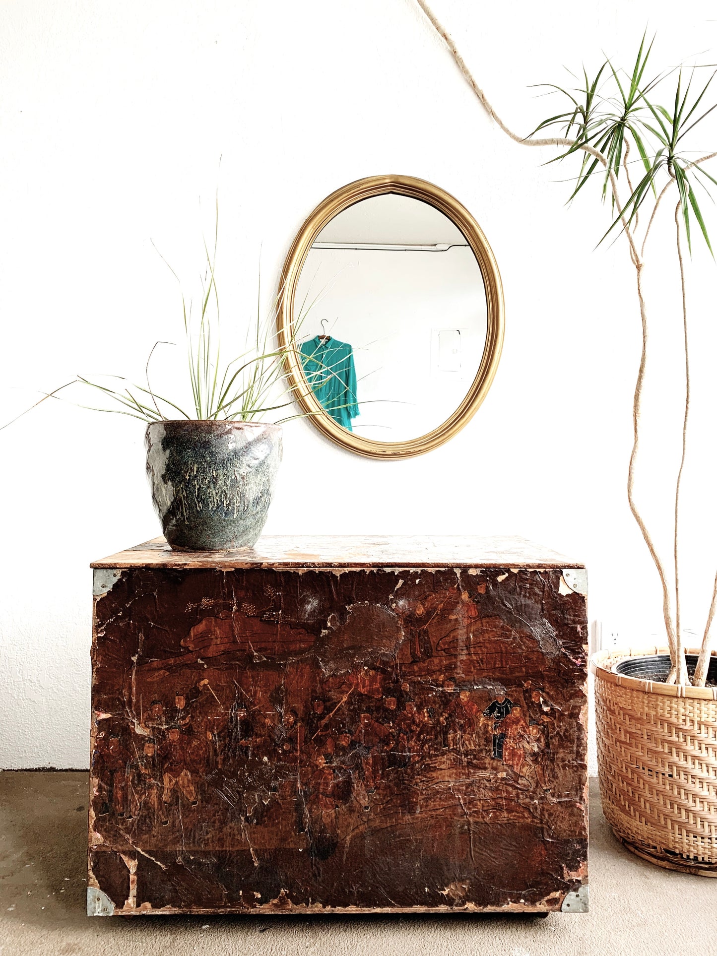 Antique Wood Trunk