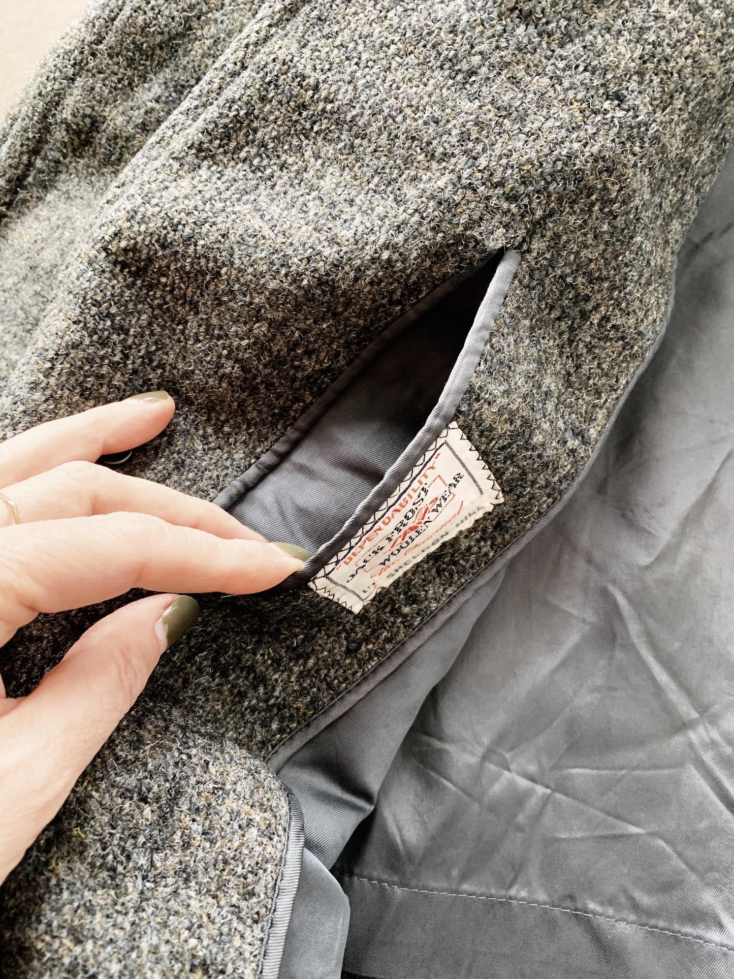 Vintage HarrisTweed Handwoven Scottish Wool Coat