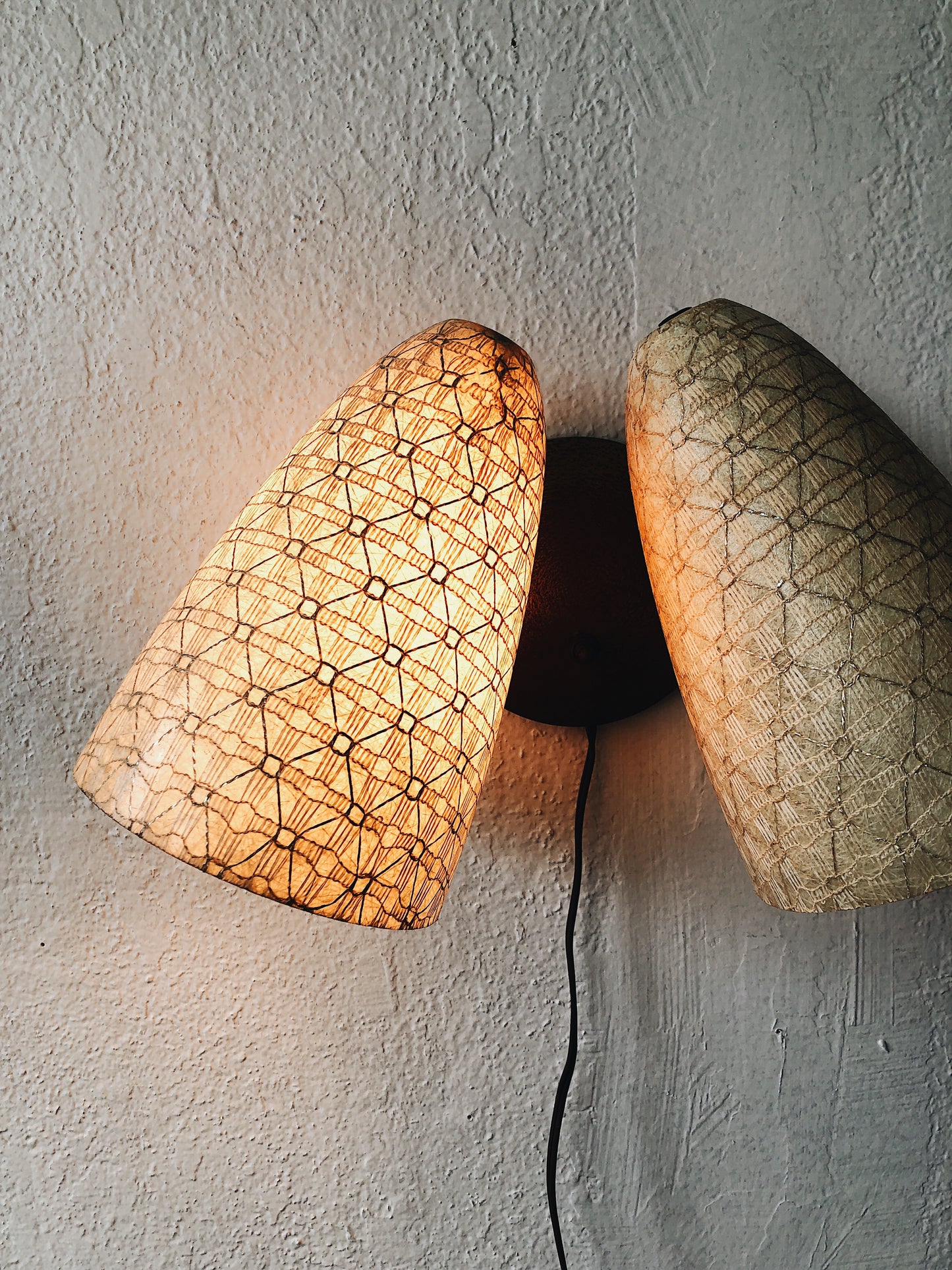 Vintage Mid Century Double Bullet Lamp