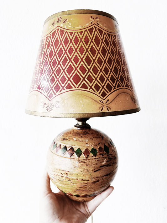 Vintage Ceramic Lamp with Shade