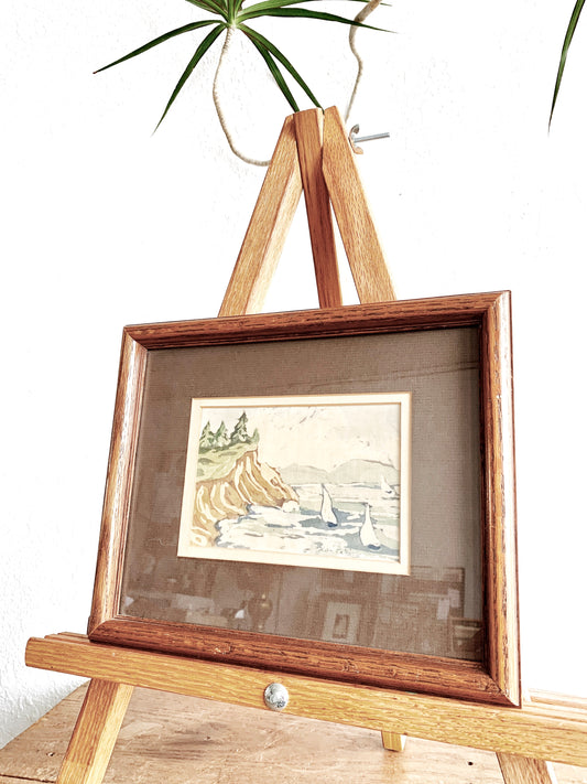 Vintage Framed Watercolor Painting