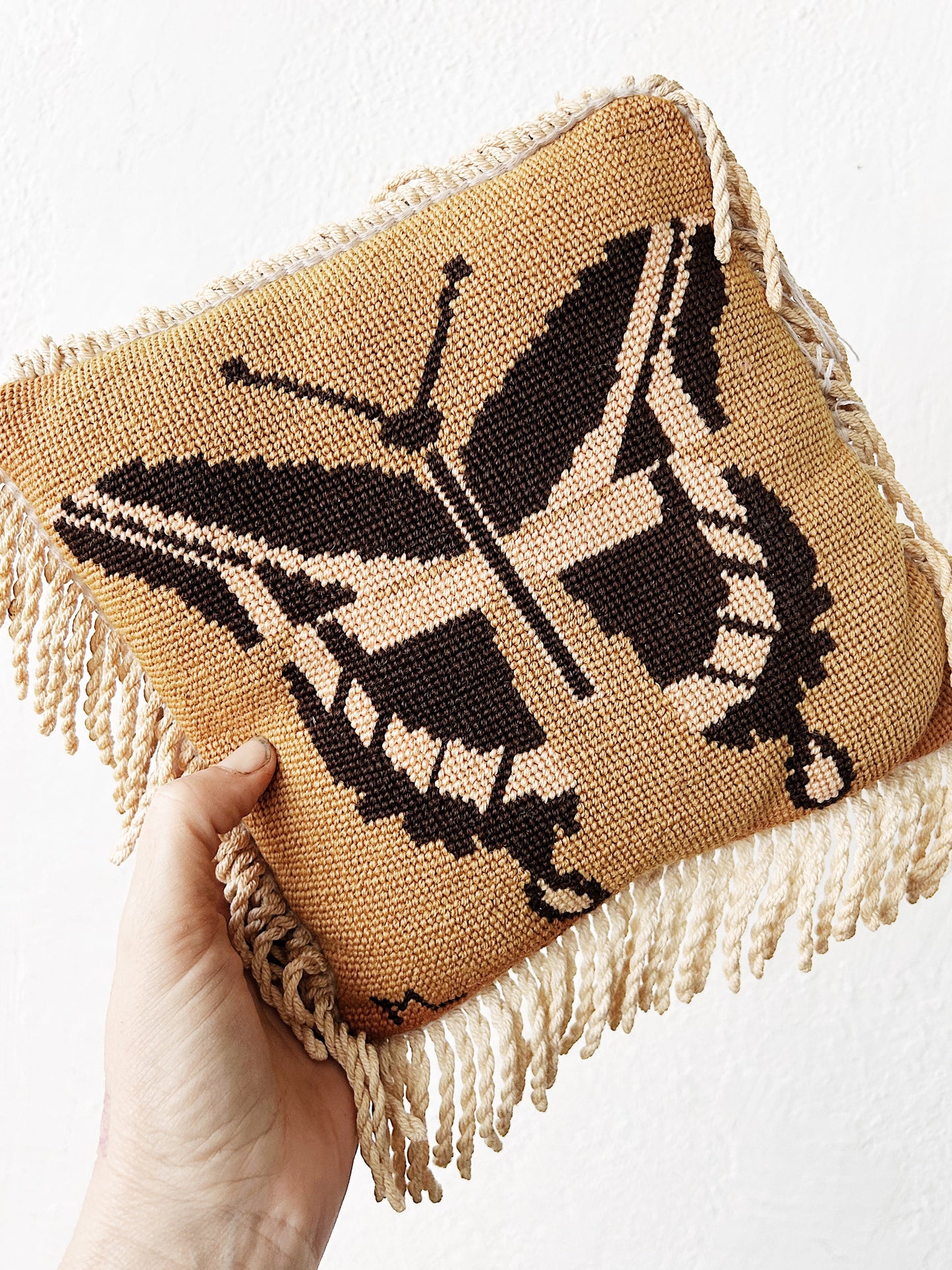 Antique Needlepoint Pillow