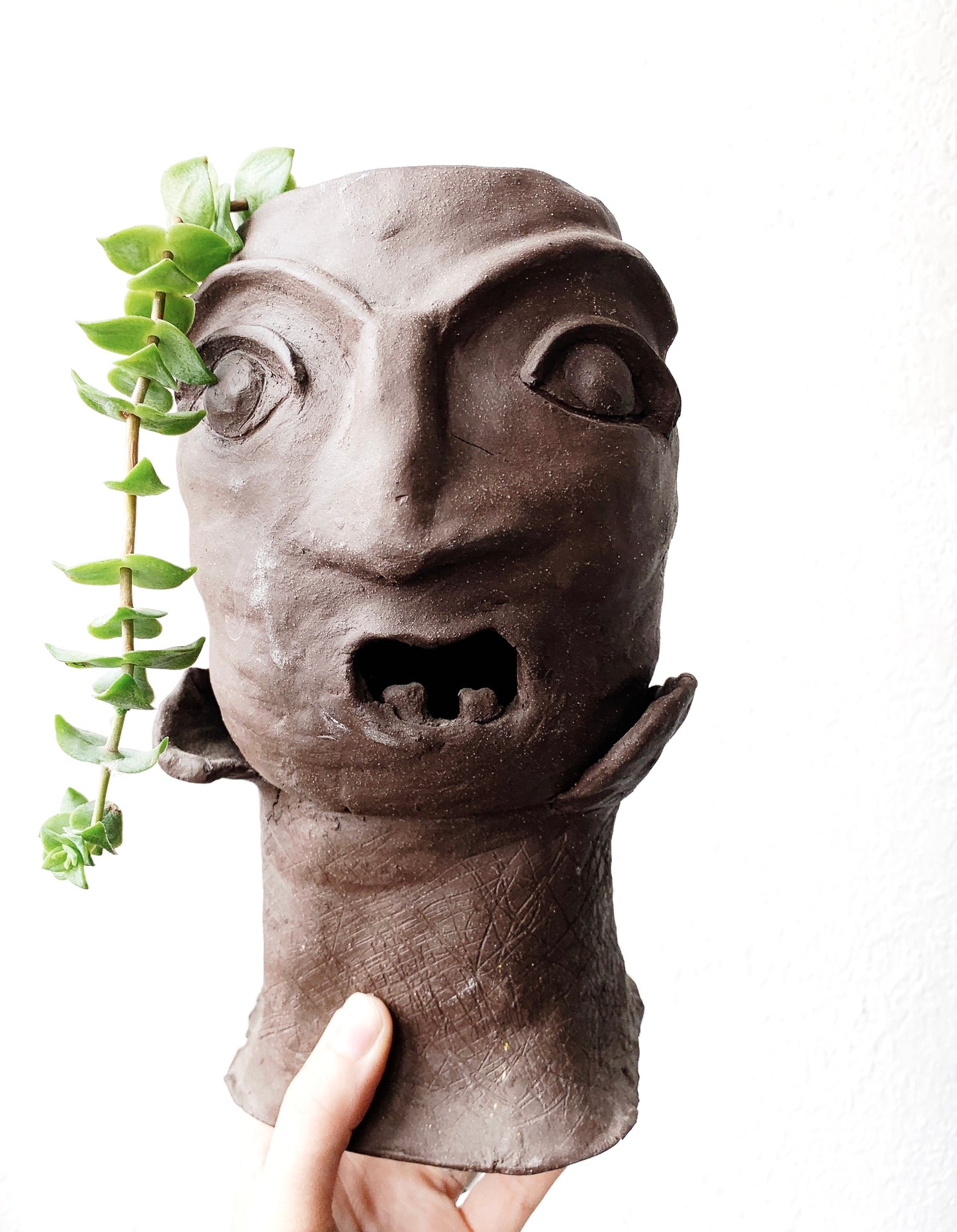 Handmade Clay Sculpture Planter