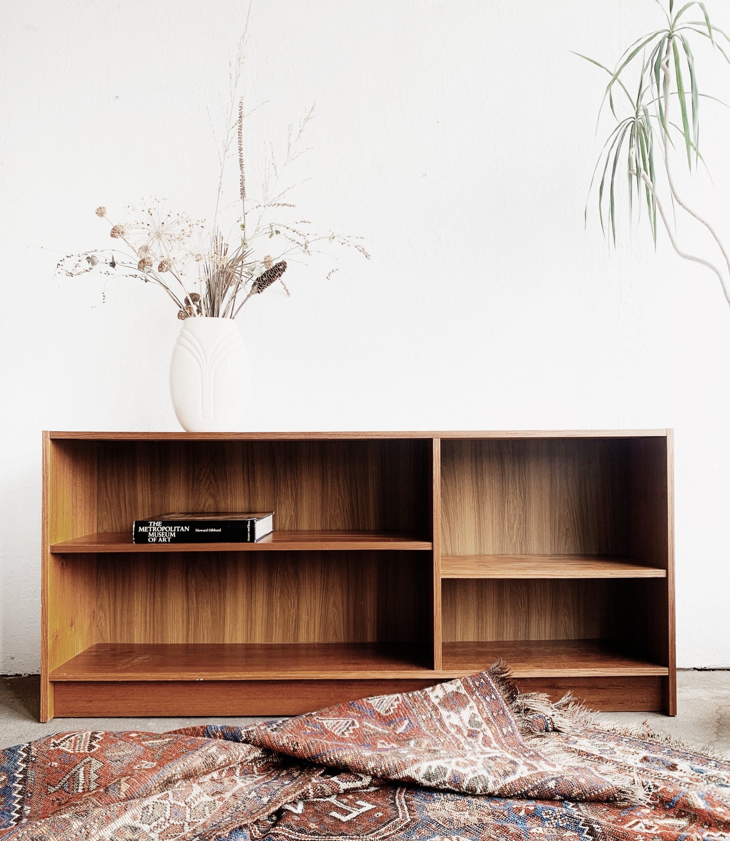 Vintage Danish Wood Veneer Shelving Unit