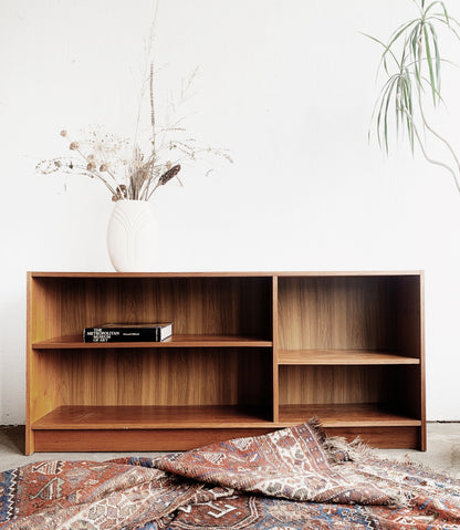 Vintage Danish Wood Veneer Shelving Unit