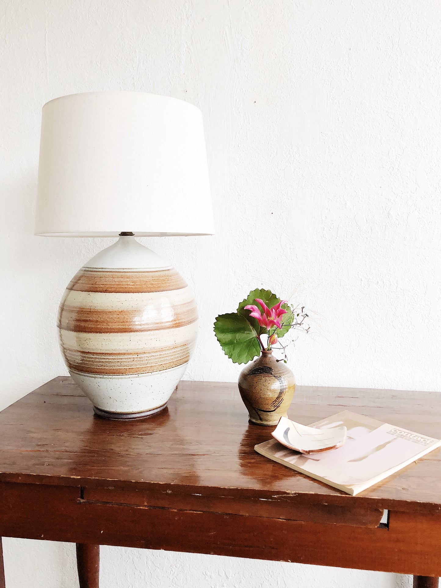 Vintage Handmade Pottery Lamp
