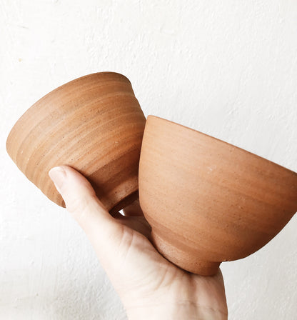 Pair Vintage Japanese Terra Cotta Pots