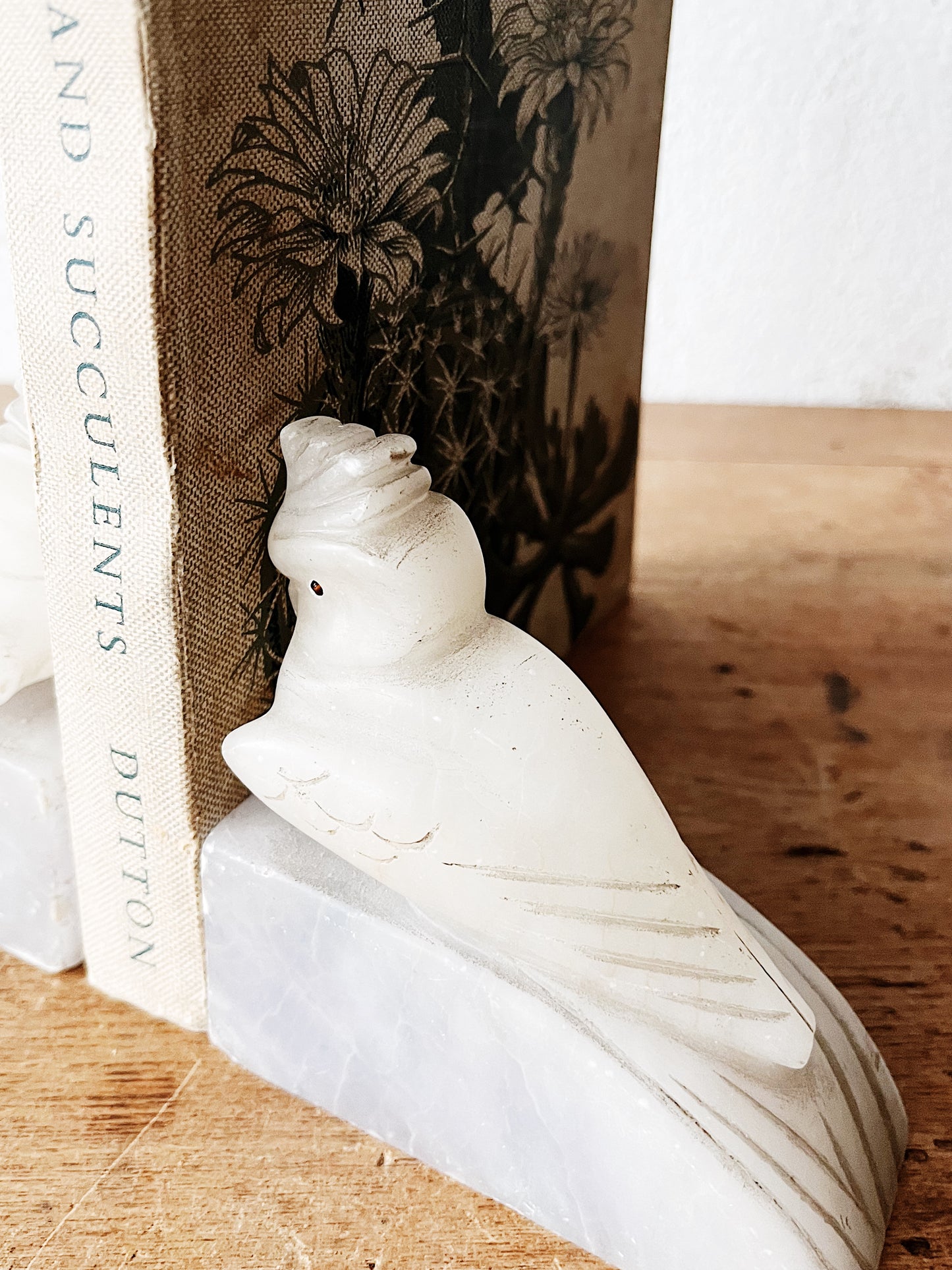 Vintage Alabaster and Marble Bookends