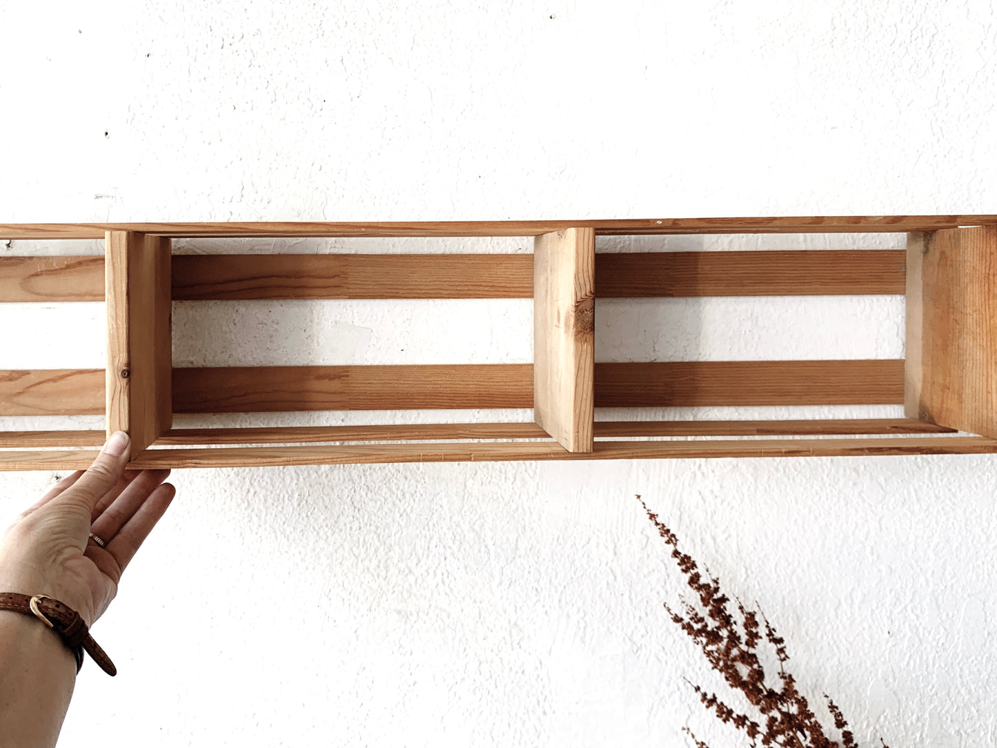 Slatted Skinny Wood Shelf