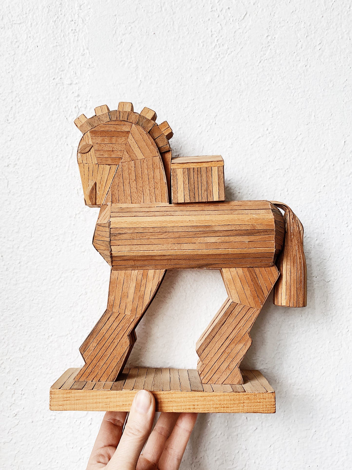 Handmade Wood Folk Art Horse