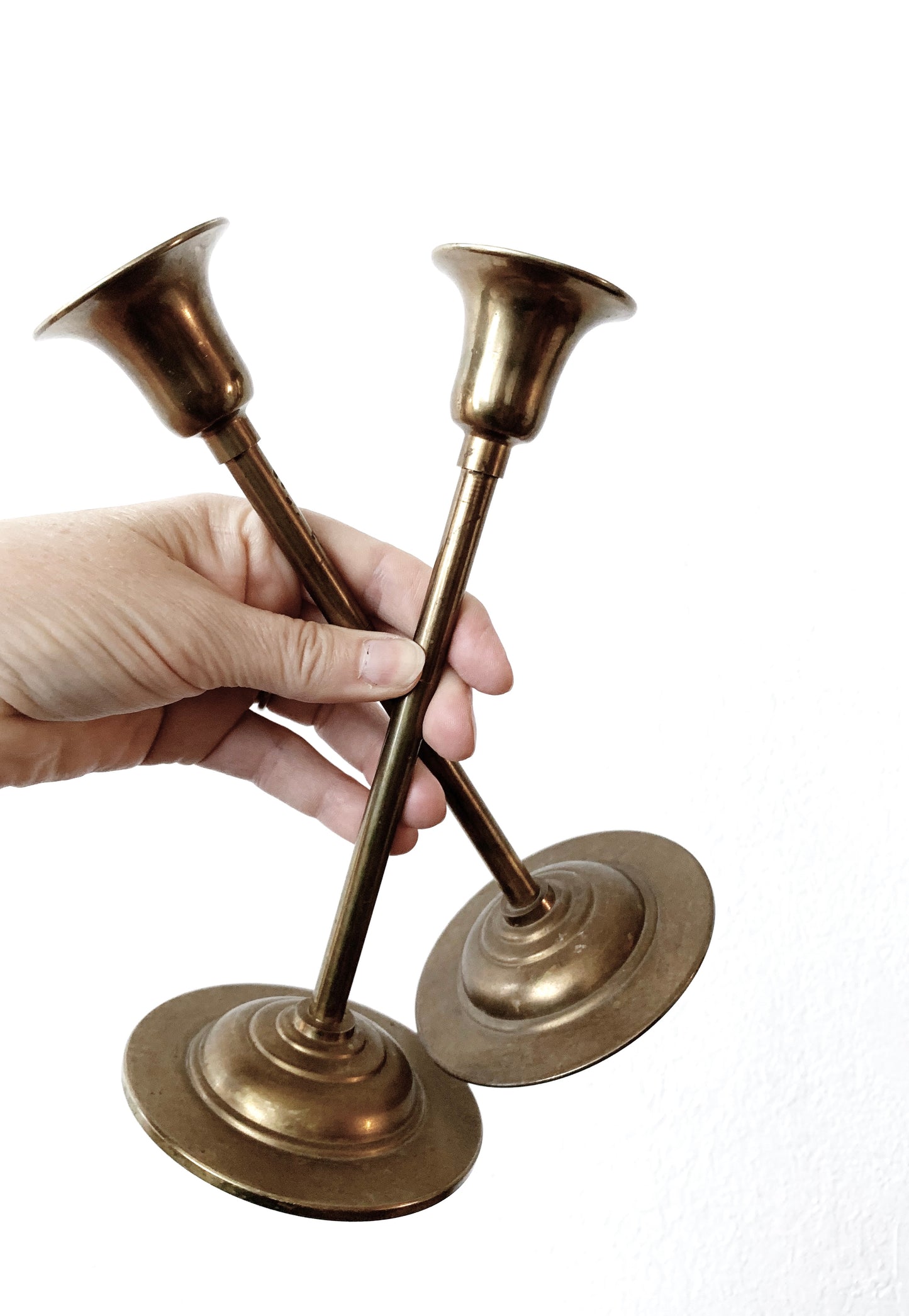 Vintage Brass Candle Holders