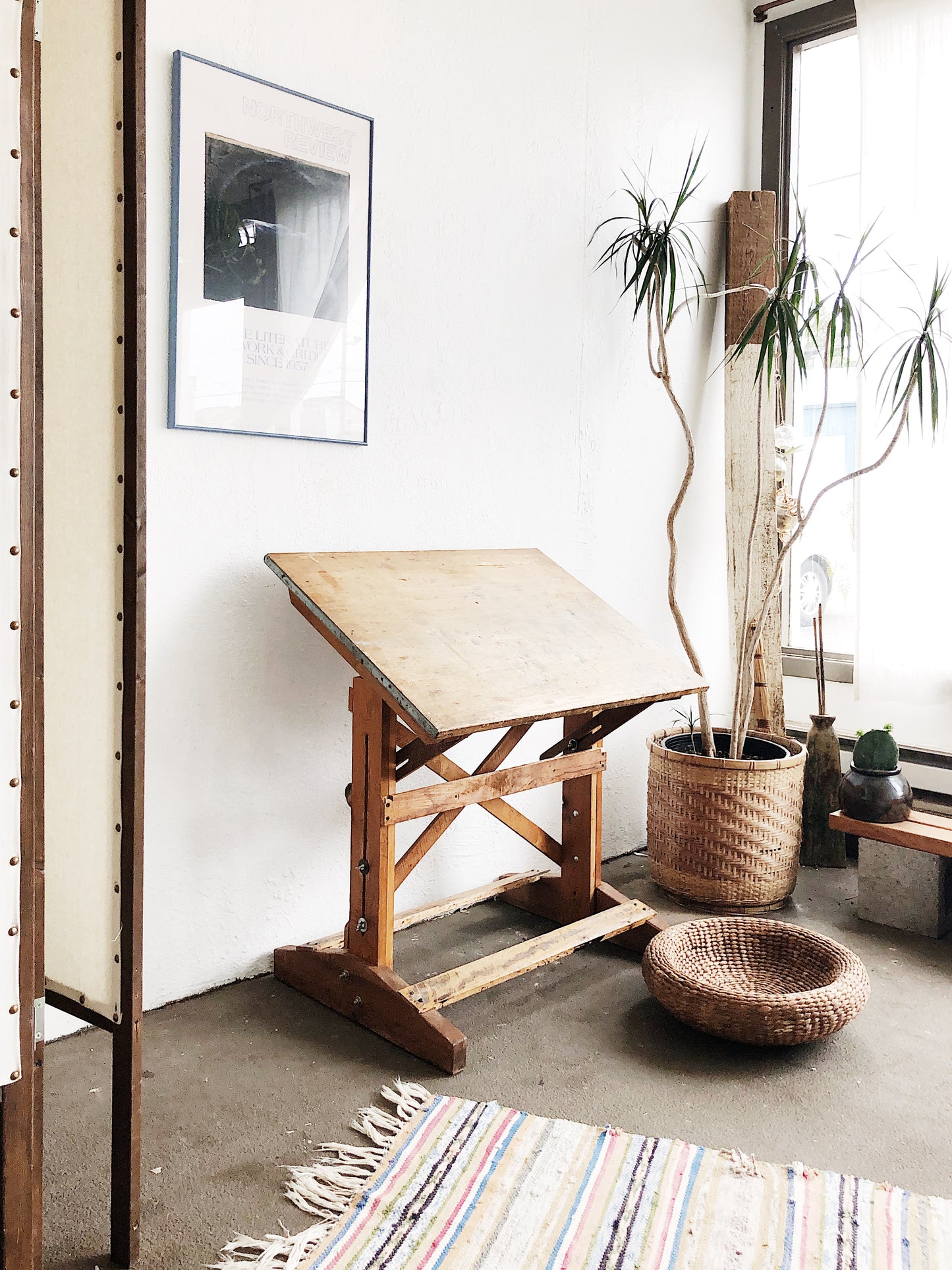 Vintage Handmade Drafting Table