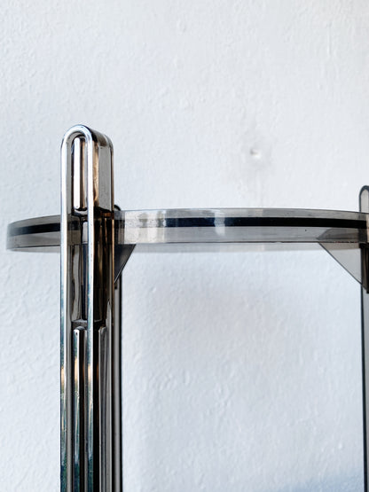 Vintage Smoky Lucite Triple Plant Stand