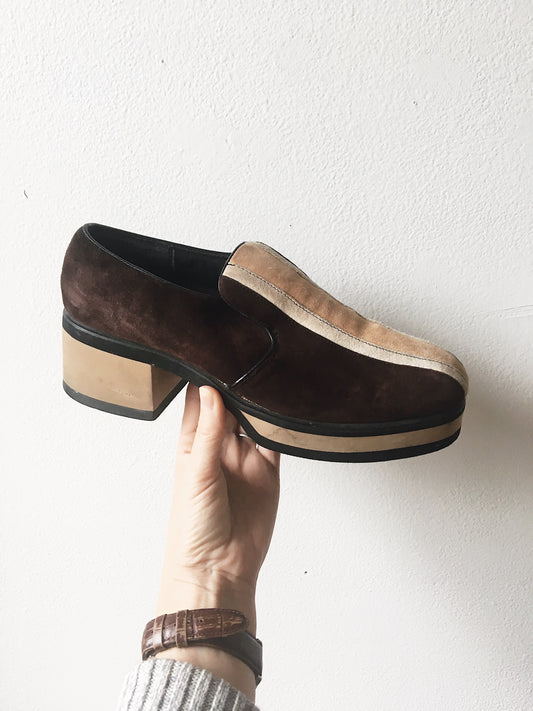 Vintage Platform Suede Hush Puppies
