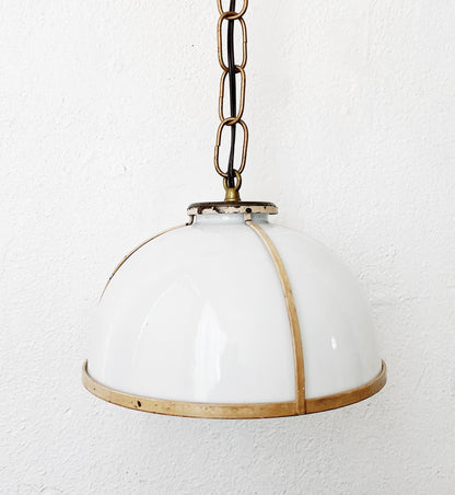 Vintage Milk Glass Pendant Lamp