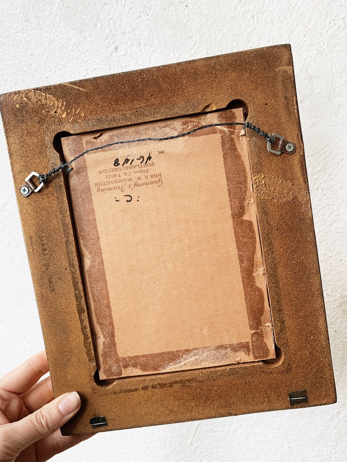 Vintage Gilt Wood Frame with Glass Italy