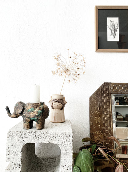 Vintage Cast Metal Elephant Japan