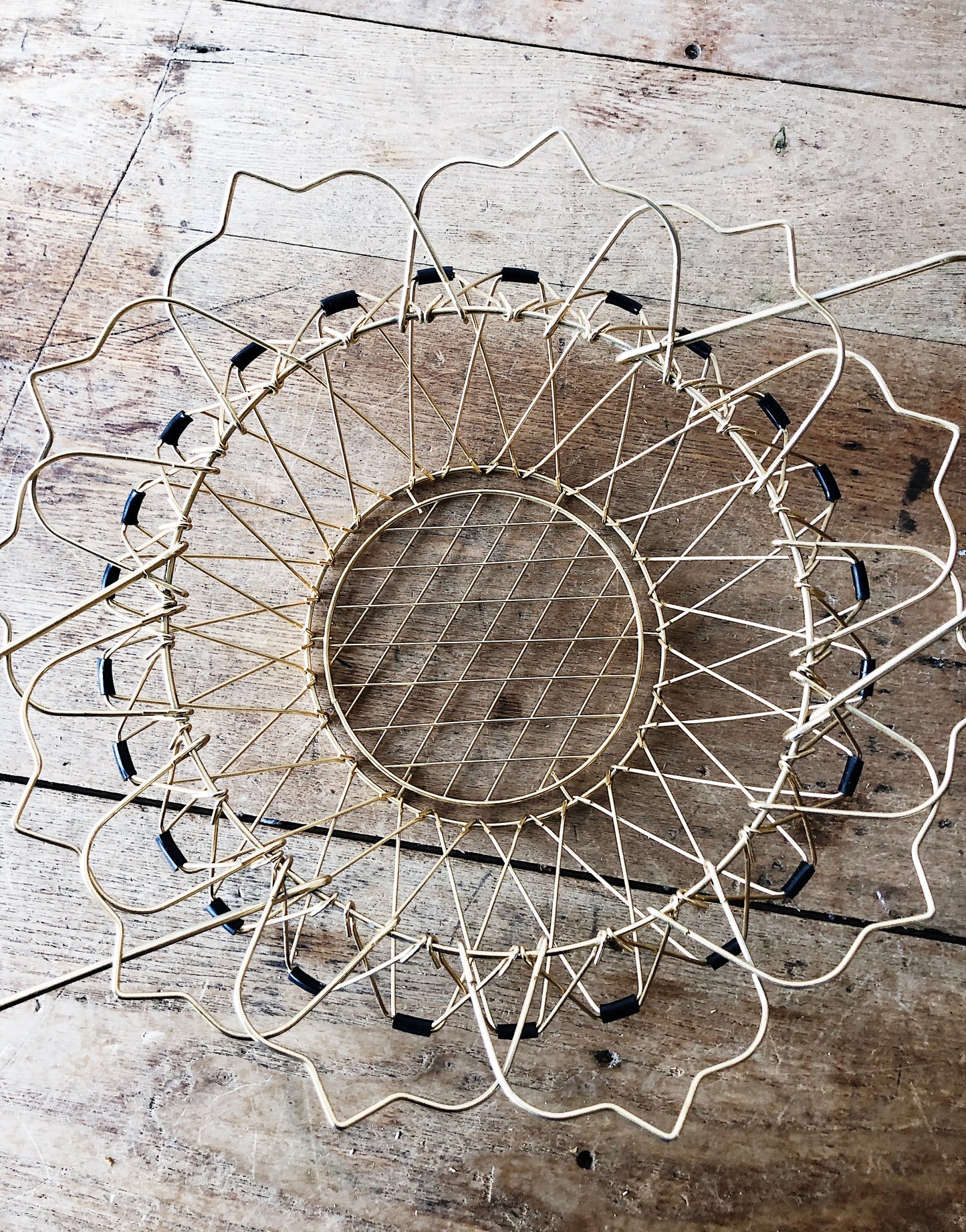 Vintage Brass Egg Basket