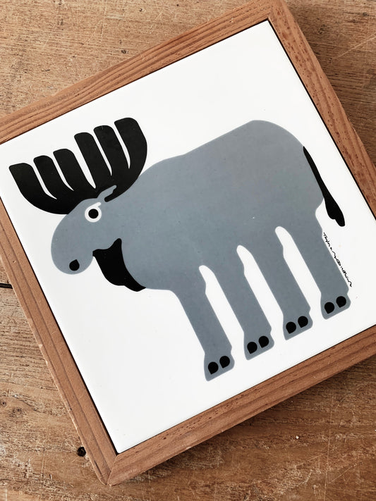 Vintage Taylor & NG Framed Moose Tile